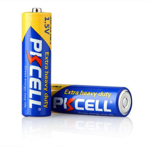 2 Pcs PKCELL AA Alkaline Batteries R6P UM3 Heavy Duty AA 1.5V Battery