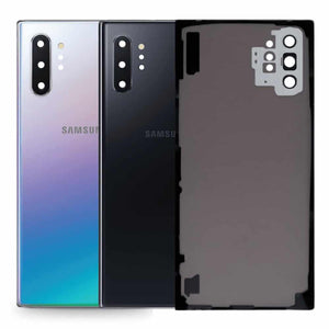 For Samsung Galaxy Note 10+ Plus Back Rear Glass Battery Cover Housing Replacement With Camera Lens and Adhesive