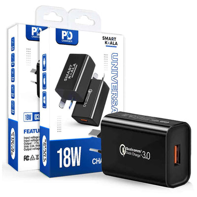 Smart Koala 18W QC3.0 SAA Certified USB A Fast Charging Wall AU Plug Charger Adapter