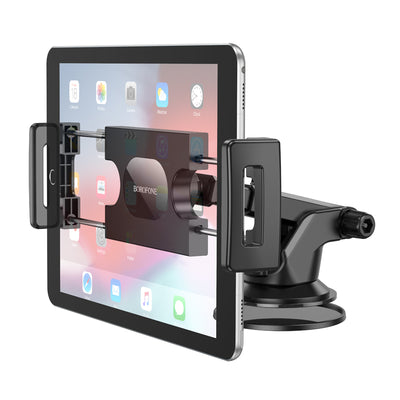 Borofone BH100 Airy Universal Tablet /Mobile Phone Car Mount Holder For 4.7 to 12.9 inch For iPhone / iPad / Galaxy Tab / Lenovo Tab (Black)