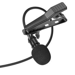 Borofone BFK11 Elegant Lavalier Clip On Microphone With Lightning Connector For Apple iPhone /iPad (Black)