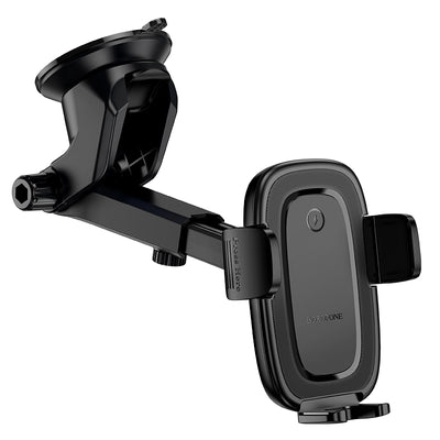Borofone BH223 Follower Push Type 15W Fast Charging Quick Charger Wireless Car Mobile Phone Holder For iPhone /Samsung Galaxy/Google Pixel/Oppo/HMD/Nokia