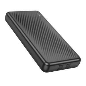 Borofone BJ57 10000mAh 22.5W +PD20W Fast Charging Charger Power bank With Type C & Lightning Cable (Black)
