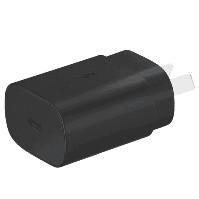 Genuine Samsung 25W Super Fast Charging PD USB Type C Wall Charger Plug Power Adapter (Black)