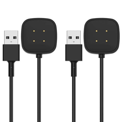 [2 Pack ] For Fitbit Versa 4/Versa 3/Sense 2/Sense Smartwatch Charger USB Charging Cable Dock Stand Cord