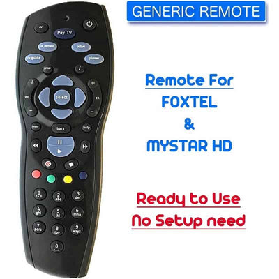 Replacement Remote Control Controller For PayTV IQ1 IQ2 IQ3 IQ4 HD S1 /Foxtel Box /Sky New Zealand /Mystar HD (Black)