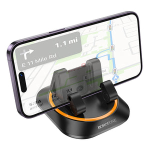 BOROFONE BH116 360 Degree Rotating Stable & Not Falling Car Mobile Phone /Tablet /iPad Holder For Dashboard (Black)