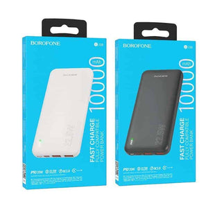 BOROFONE (BJ38) 10000mAh PD 20W Fast Charging 4 Ports (2 USB + 1 Type +1 Micro USB) Portable Power Bank