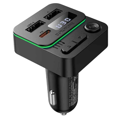 Borofone BC60 BT 5.4 Hero 35W PD20W USB Type C Fast Car Charger (1A1C) Car Player Wireless Bluetooth FM transmitter