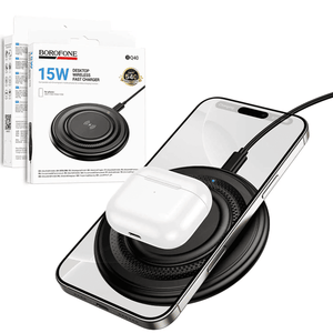 Borofone BQ40 Crown Desktop 15W Wireless Fast Charging Quick Charger For iPhoneSamsungGoogleXiaomiUniversal