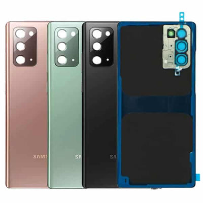 For Samsung Galaxy Note 20 Back Rear Glass Battery Cover Housing Replacement With Camera Lens and Adhesive