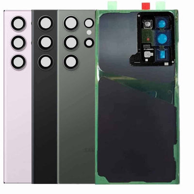 For Samsung Galaxy S23 Ultra Back Rear Glass Battery Cover Housing Replacement With Camera Lens and Adhesive