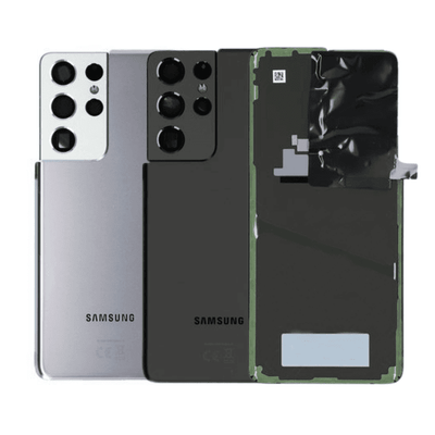 For Samsung Galaxy S21 Ultra Back Rear Glass Battery Cover Housing Replacement With Camera Lens and Adhesive