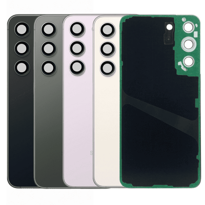 For Samsung Galaxy S23/ S23+ Plus Back Rear Glass Battery Cover Housing Replacement With Camera Lens and Adhesive