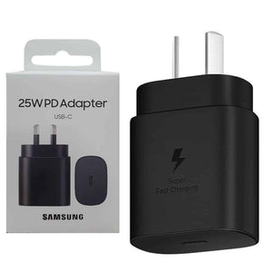 Genuine Samsung 25W Super Fast Charging PD USB Type C Wall Charger Plug Power Adapter (Black)