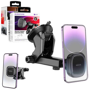 Borofone BH97 Strong Magnetic With Suction Windshield /Dashboard Car Mount Mobile Phone Holder For iPhone /Samsung/Oppo/Nokia/Moto/Google