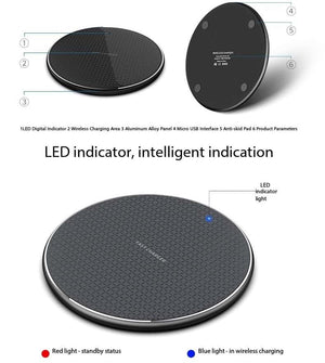 15W Qi Fast Charging Quick Charger Wireless Charging Pad For iPhone 16/15/14 Pro Max/13/12/11 Pro Max, Samsung Galaxy S25/S24/S23/S22/S21 Series