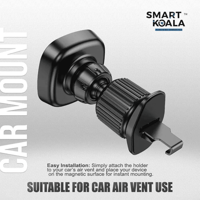 Smart Koala 360 Degree Rotating Air Vent Strong Magnetic Air Vent Car Mount Mobile Phone Holder for 4.5-7 inch iPhone Samsung Google Nokia Oppo