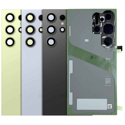 For Samsung Galaxy S24 Ultra, S24 Plus, S24 Rear Glass Battery Cover Housing Replacement With Camera Lens and Adhesive